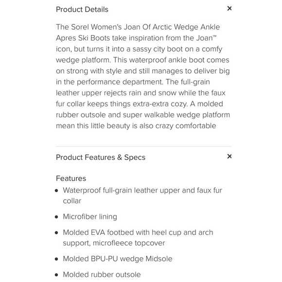 SOREL JOAN OF ARCTIC WEDGE ANKLE APRES SKI FAUX FUR BROWN LEATHER ANKLE BOOTS - Picture 2 of 13